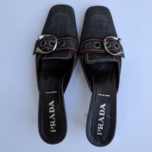 Prada Denim Mules